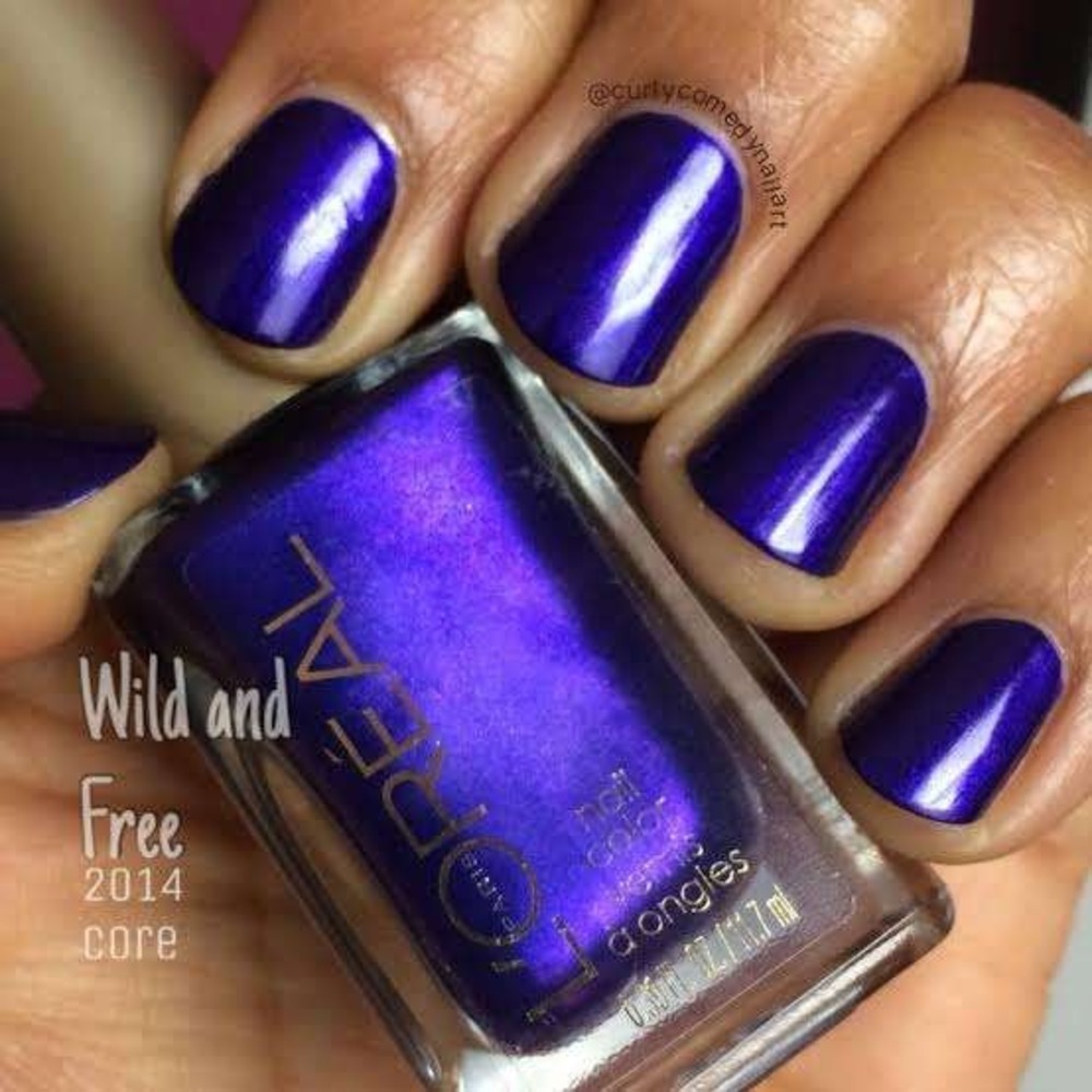 L'Oreal Paris Nail Color 640 Wild and Free Shimmer Purple 0.39 fl oz